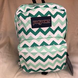 Jansport Superbreak Chevron mint green teal